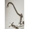 Kingston Brass KS3228BEX 6" Adjustable Center Wall Mount Kitchen Faucet, Nickel KS3228BEX - alternate 5